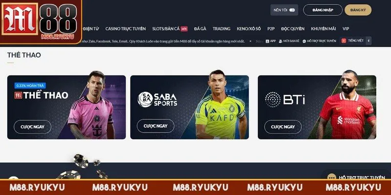M88 ghi điểm nhờ vào giao diện thân thiện, trực quan