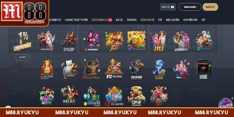 Nổ hũ M88 đã nhanh chóng tạo ra cơn sốt trên thị trường online