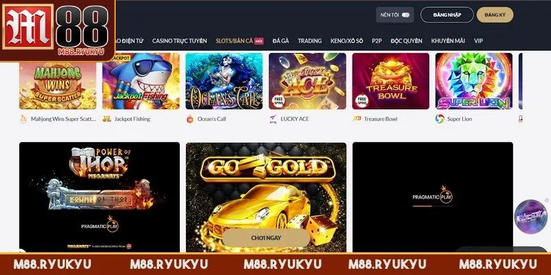 Kho game nổ hũ M88 được đánh giá cao bởi phong phú chủ đề hot