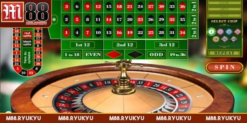 Roulette có luật chơi đơn giản với một bàn quay được chia thành nhiều ô nhỏ